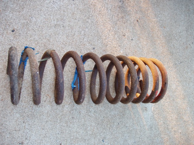 eloctrolytic rust removal coil spring